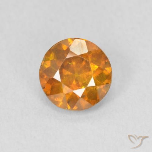 0.85ct Натуральный Средний апельсин Сфалерит, Круглый, VS-SI