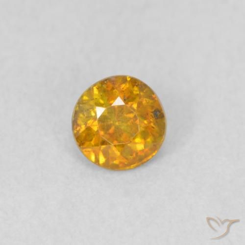 0.27ct Натуральный Среднее золото Сфалерит, Круглый, SI