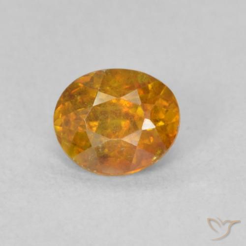 0.62ct Натуральный Medium Light-Orange Сфалерит, Овал, VS-SI