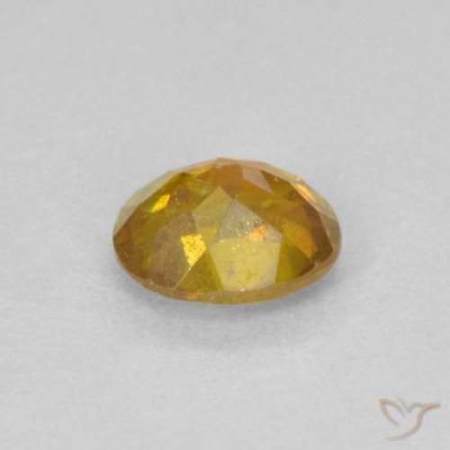 0.62 карата, натуральный Medium Light-Orange Сфалерит, Овал, VS-SI
