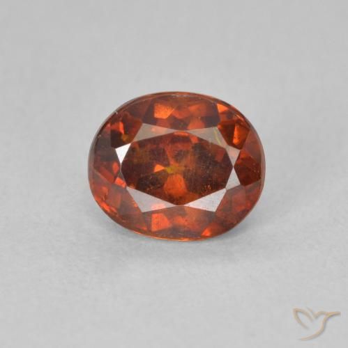 1.42ct Натуральный Красновато-оранжевый Сфалерит, Овал, SI