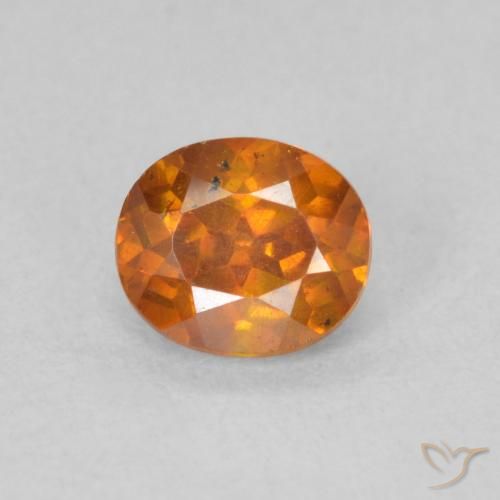 0.66ct Натуральный Средний апельсин Сфалерит, Овал, SI