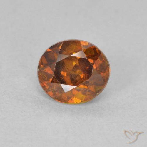 0.68ct Натуральный Средний апельсин Сфалерит, Овал, VS-SI