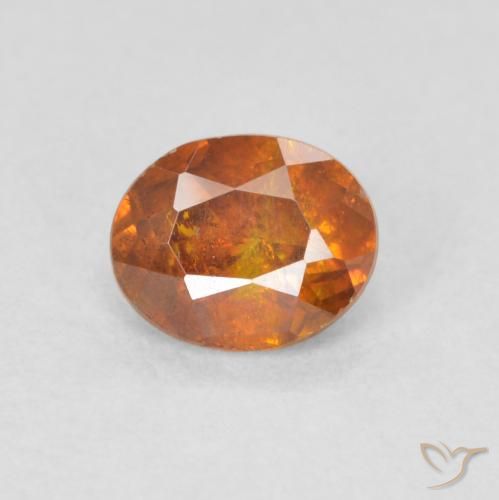 0.68ct Натуральный Коричневато-оранжевый Сфалерит, Овал, SI