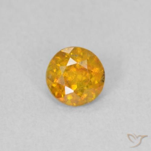 0.21ct Натуральный Medium Light-Orange Сфалерит, Круглый, SI