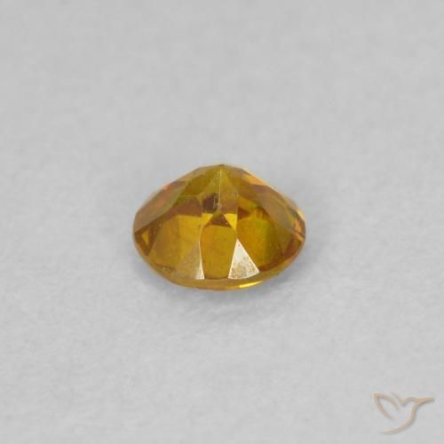 0.21 карата, натуральный Medium Light-Orange Сфалерит, Круглый, SI