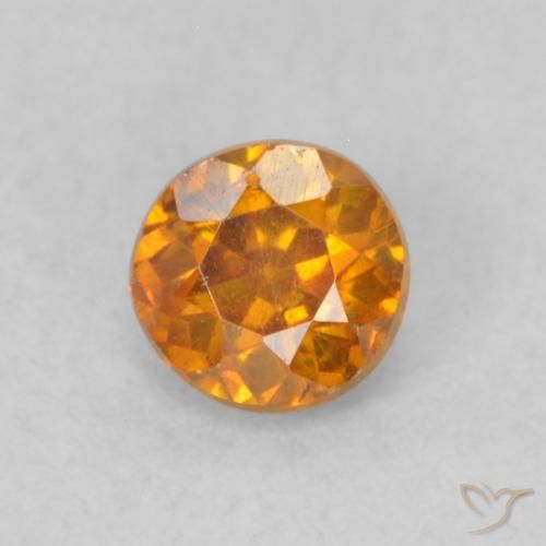 0.35ct Натуральный Средний апельсин Сфалерит, Круглый, VS-SI