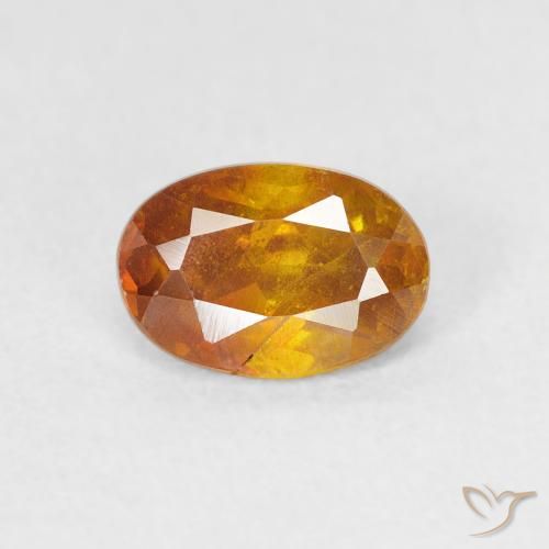 0.87ct Натуральный Средний апельсин Сфалерит, Овал, VS-SI