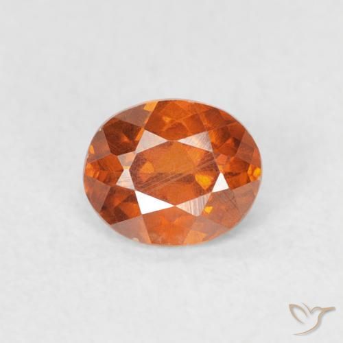 0.40ct Натуральный Темно-оранжевый Сфалерит, Овал, VS-SI