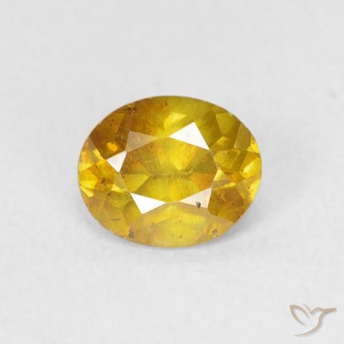 0.65ct Натуральный Средний желтый Сфалерит, Овал, VS-SI
