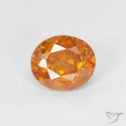 0.51ct Натуральный Ярко-оранжевый Сфалерит, Овал, SI