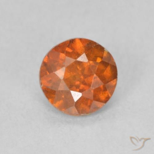 0.61ct Натуральный Средний апельсин Сфалерит, Круглый, SI