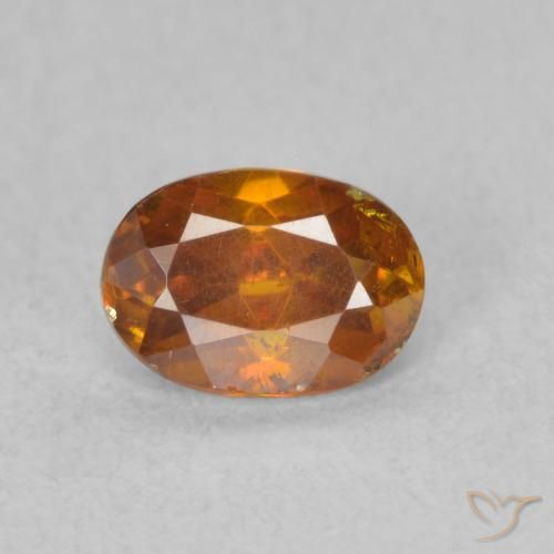 0.62ct Натуральный Средний апельсин Сфалерит, Овал, SI