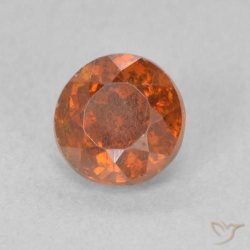 0.85 карата, натуральный Medium Dark-Orange Сфалерит, Круглый, SI