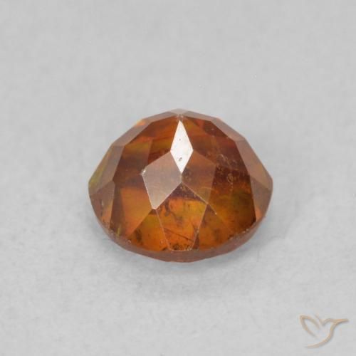 0.85 карата, натуральный Medium Dark-Orange Сфалерит, Круглый, SI