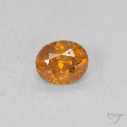 0.33ct Натуральный Темно-оранжевый Сфалерит, Овал, SI