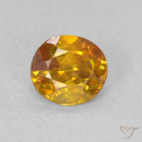 0.65ct Натуральный Земля Оранжевый Сфалерит, Овал, SI