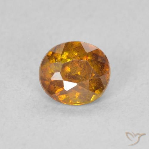 0.52ct Натуральный Земля Оранжевый Сфалерит, Овал, SI