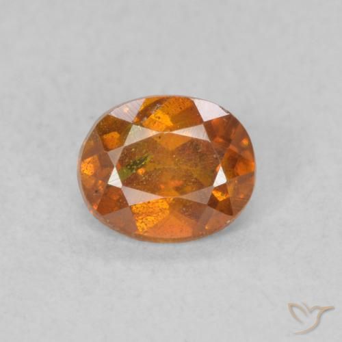 0.55ct Натуральный Medium Dark-Orange Сфалерит, Овал, SI