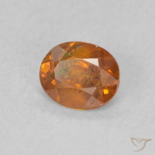 0.55 карата, натуральный Medium Dark-Orange Сфалерит, Овал, SI