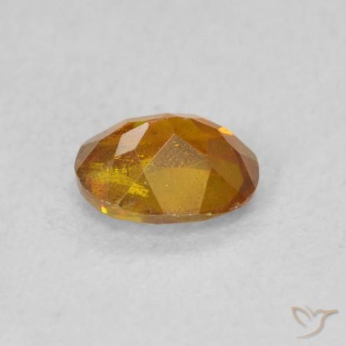 0.55 карата, натуральный Medium Dark-Orange Сфалерит, Овал, SI