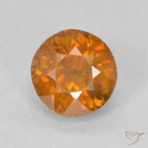 0.64ct Натуральный Сидр Апельсин Сфалерит, Круглый, SI