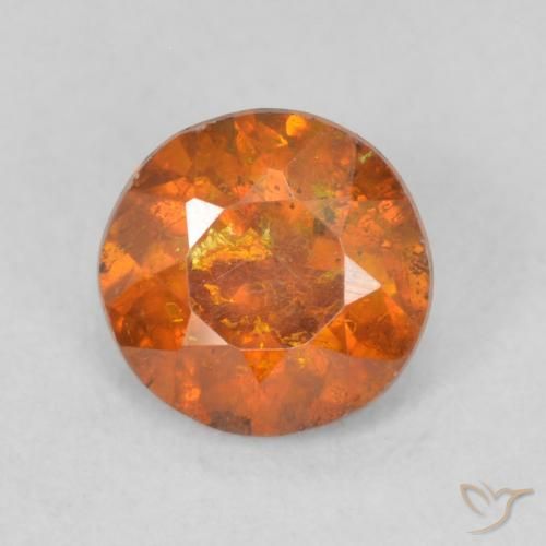 0.62ct Натуральный Средний апельсин Сфалерит, Круглый, SI