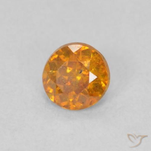 0.27 карата, натуральный Абрикос Апельсин Сфалерит, Круглый, SI