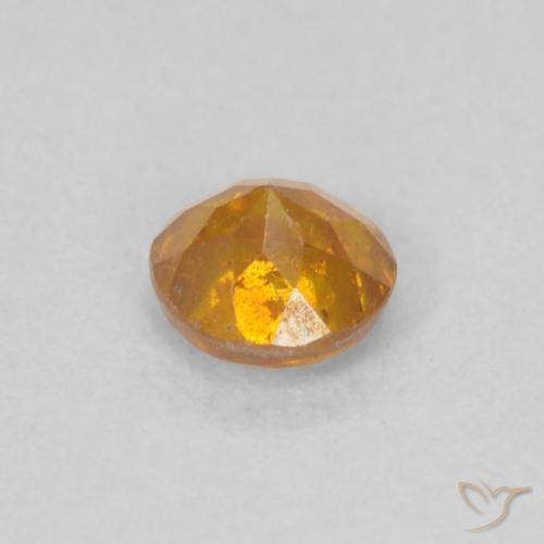 0.27 карата, натуральный Абрикос Апельсин Сфалерит, Круглый, SI