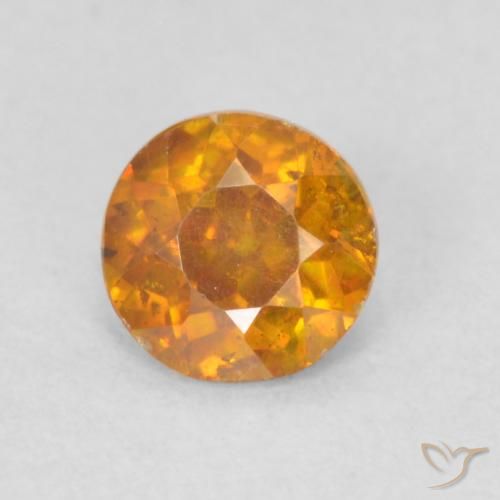 0.42ct Натуральный Средний апельсин Сфалерит, Круглый, SI