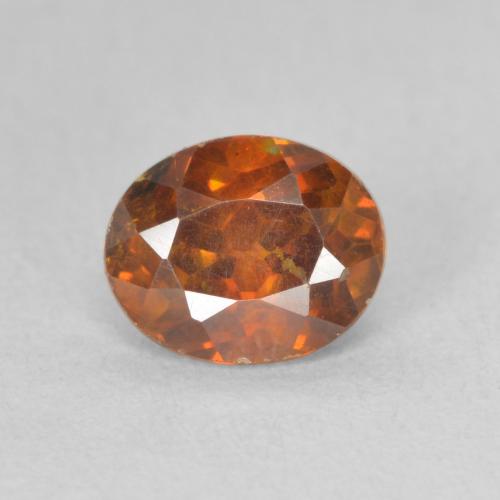 1.33ct Натуральный Глубокий коричневато-оранжевый Сфалерит, Овал, SI