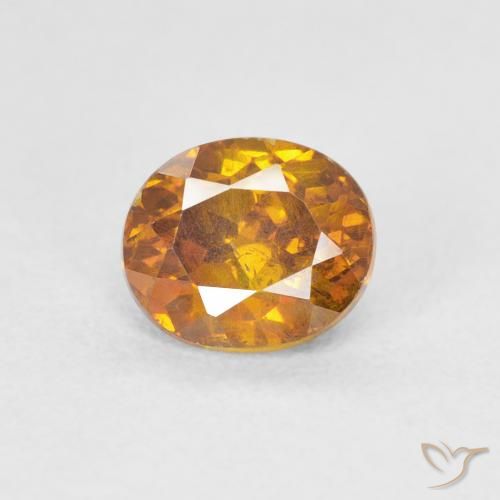 1.25ct Натуральный Золотисто-коричневый Сфалерит, Овал, SI