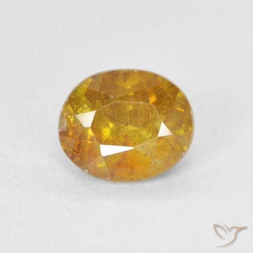 0.75ct Натуральный Золотисто-коричневый Сфалерит, Овал, SI