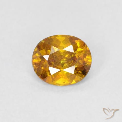 0.47ct Натуральный Золотисто-коричневый Сфалерит, Овал, SI