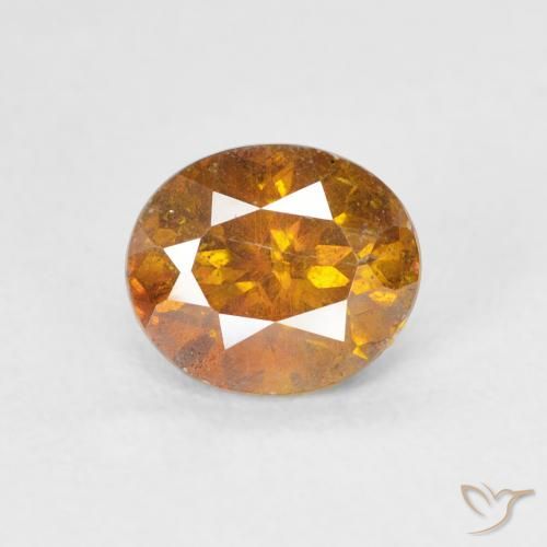 1.44ct Натуральный Земля Оранжевый Сфалерит, Овал, SI