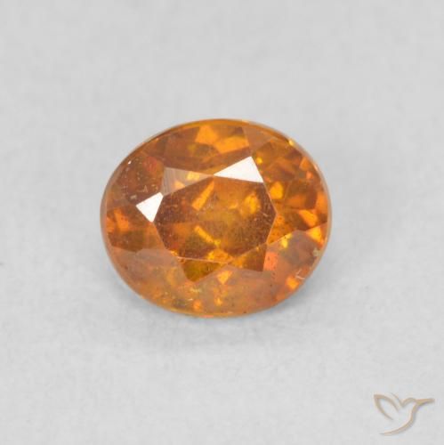 0.54ct Натуральный Янтарный Апельсин Сфалерит, Овал, SI