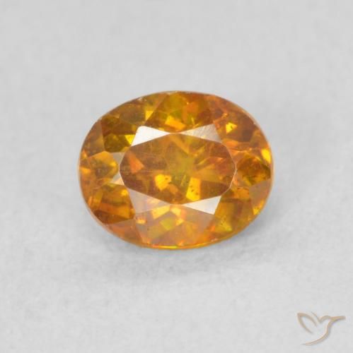 0.59ct Натуральный Средний апельсин Сфалерит, Овал, SI