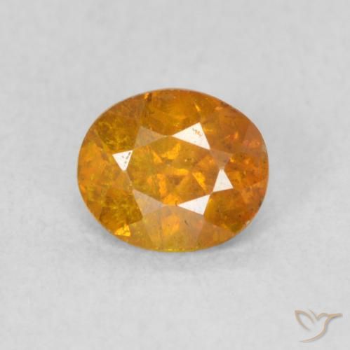 0.56ct Натуральный Ярко-оранжевый Сфалерит, Овал, SI