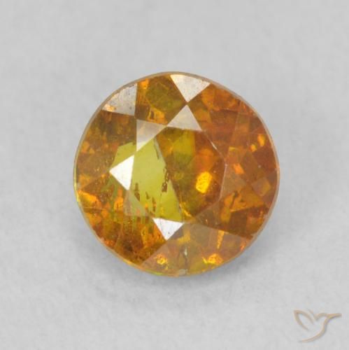 0.91ct Натуральный Средний апельсин Сфалерит, Круглый, SI