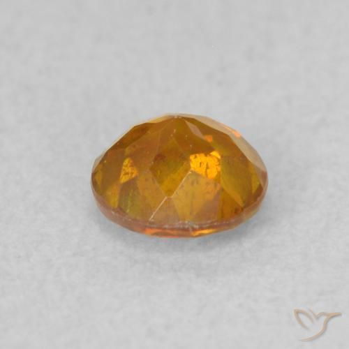 0.52 карата, натуральный Абрикос Апельсин Сфалерит, Круглый, SI