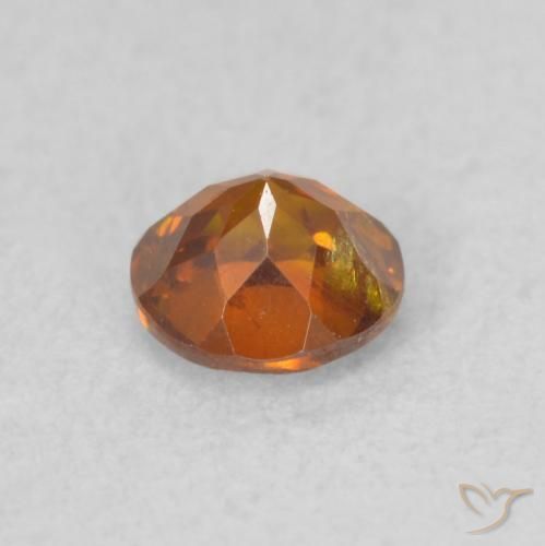 0.59 карата, натуральный Medium Dark-Orange Сфалерит, Круглый, SI