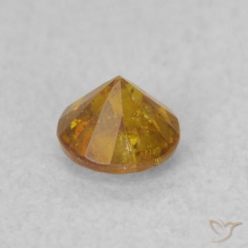 0.26 карата, натуральный Medium Light-Orange Сфалерит, Круглый, SI