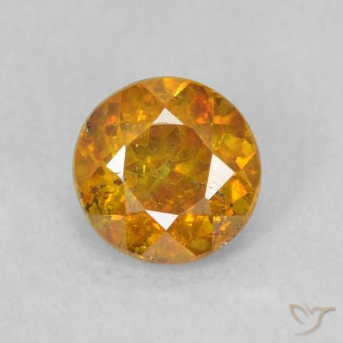 0.78ct Натуральный Medium Light-Orange Сфалерит, Круглый, SI