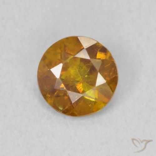 0.46ct Натуральный Средний апельсин Сфалерит, Круглый, SI