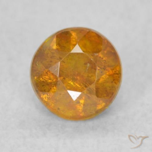 0.40ct Натуральный Medium Light-Orange Сфалерит, Круглый, SI