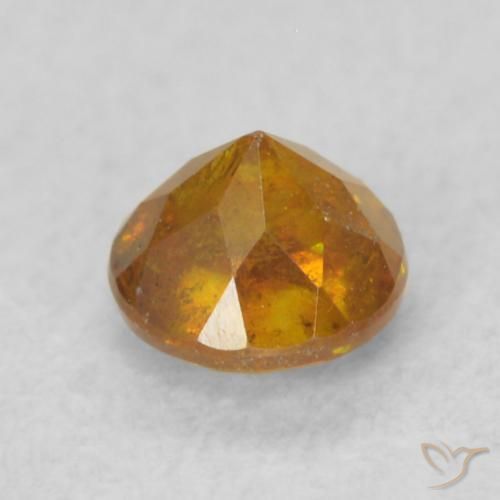0.40 карата, натуральный Medium Light-Orange Сфалерит, Круглый, SI