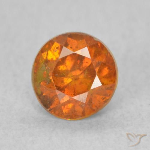 0.63ct Натуральный Средний апельсин Сфалерит, Круглый, SI