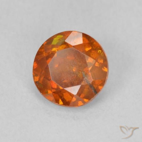 0.85 карата, натуральный Medium Dark-Orange Сфалерит, Круглый, SI