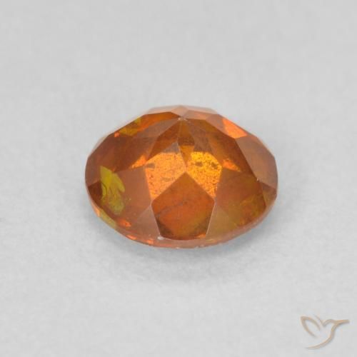 0.85 карата, натуральный Medium Dark-Orange Сфалерит, Круглый, SI