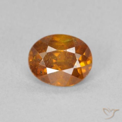 0.63ct Натуральный Земля Оранжевый Сфалерит, Овал, SI